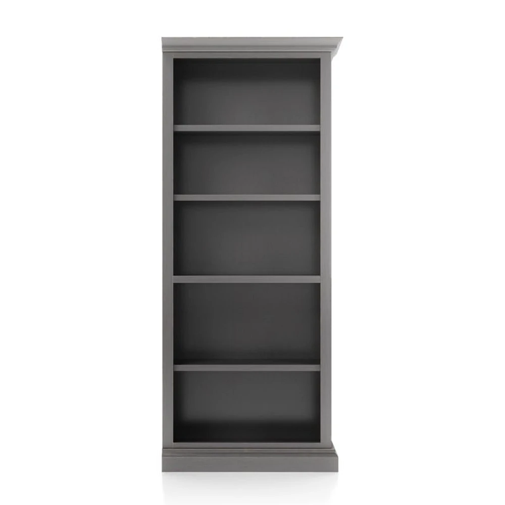 Cameo Grigio Open Bookcase with Right Crown