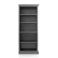 Cameo Grigio Open Bookcase with Right Crown