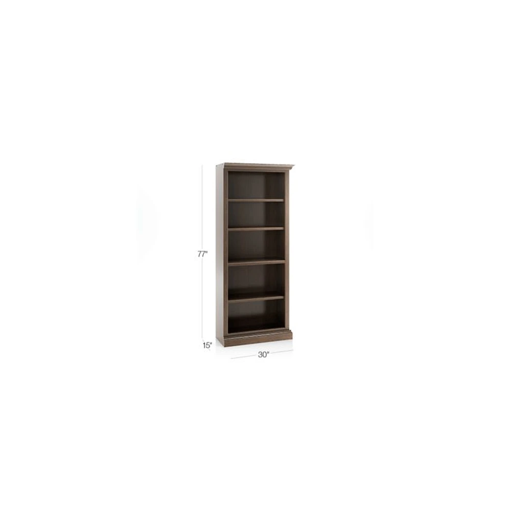 Cameo Pinot Lancaster Open Bookcase with Right Crown
