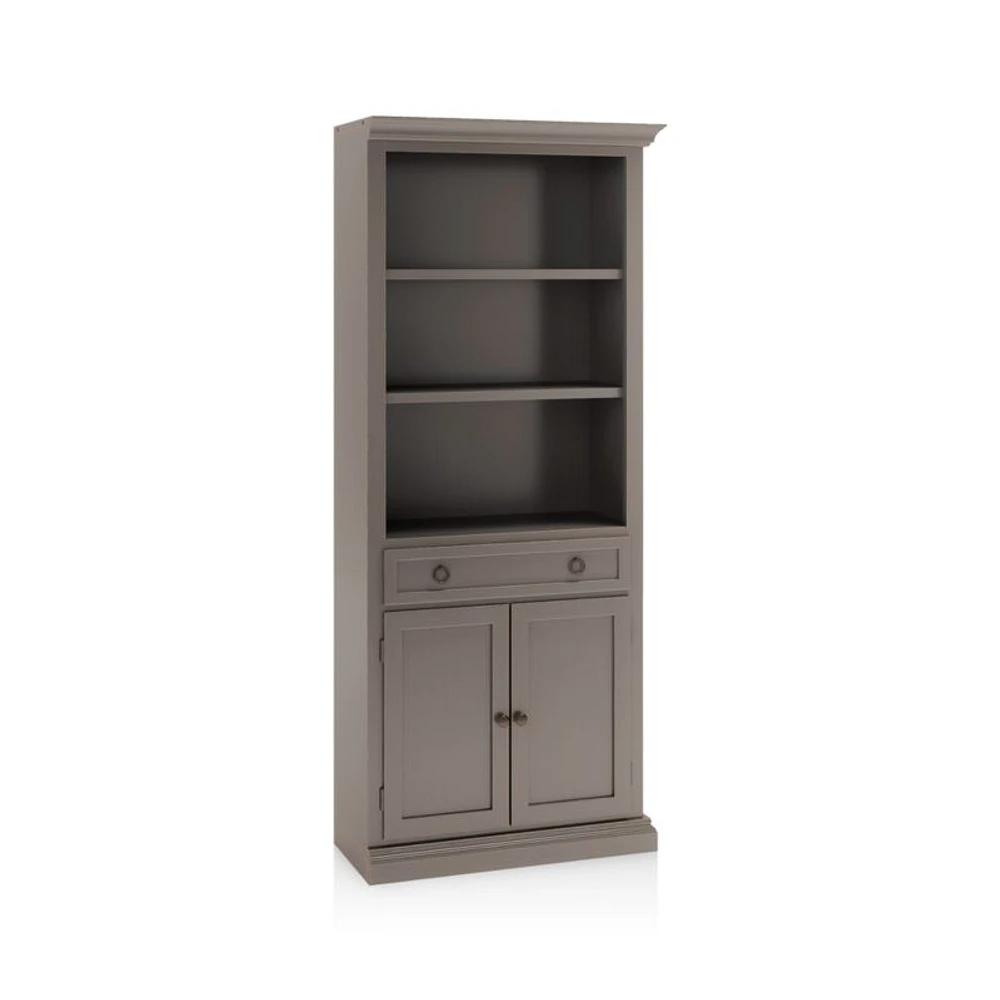 Cameo Grigio Storage Bookcase with Right Crown