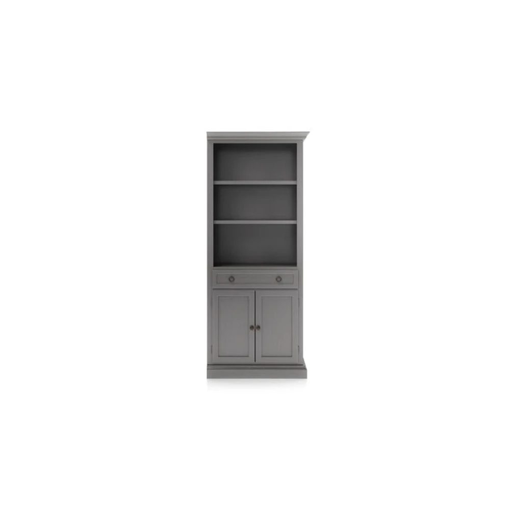 Cameo Grigio Storage Bookcase with Right Crown