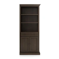 Cameo Pinot Lancaster Storage Bookcase with Right Crown