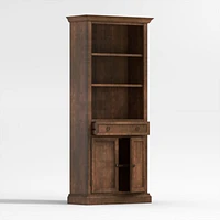 Cameo Nero Noce Storage Bookcase with Full Crown
