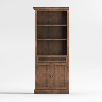 Cameo Nero Noce Storage Bookcase with Left Crown