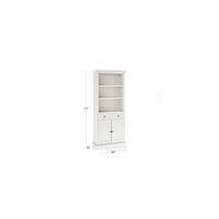 Cameo Dama Storage Bookcase with Full Crown