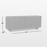 Camila 72" Aged Black Wood Storage Media Console