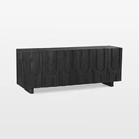 Camila 72" Aged Black Wood Storage Media Console