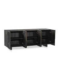 Camila 72" Aged Black Wood Storage Media Console