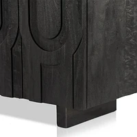 Camila 72" Aged Black Wood Storage Media Console