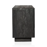 Camila 72" Aged Black Wood Storage Media Console