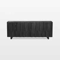 Camila 72" Aged Black Wood Storage Media Console
