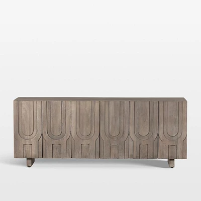 Camila 72" Aged Grey Wood Storage Media Console