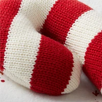 Christmas Candy Cane-Shaped Kids Throw Pillow