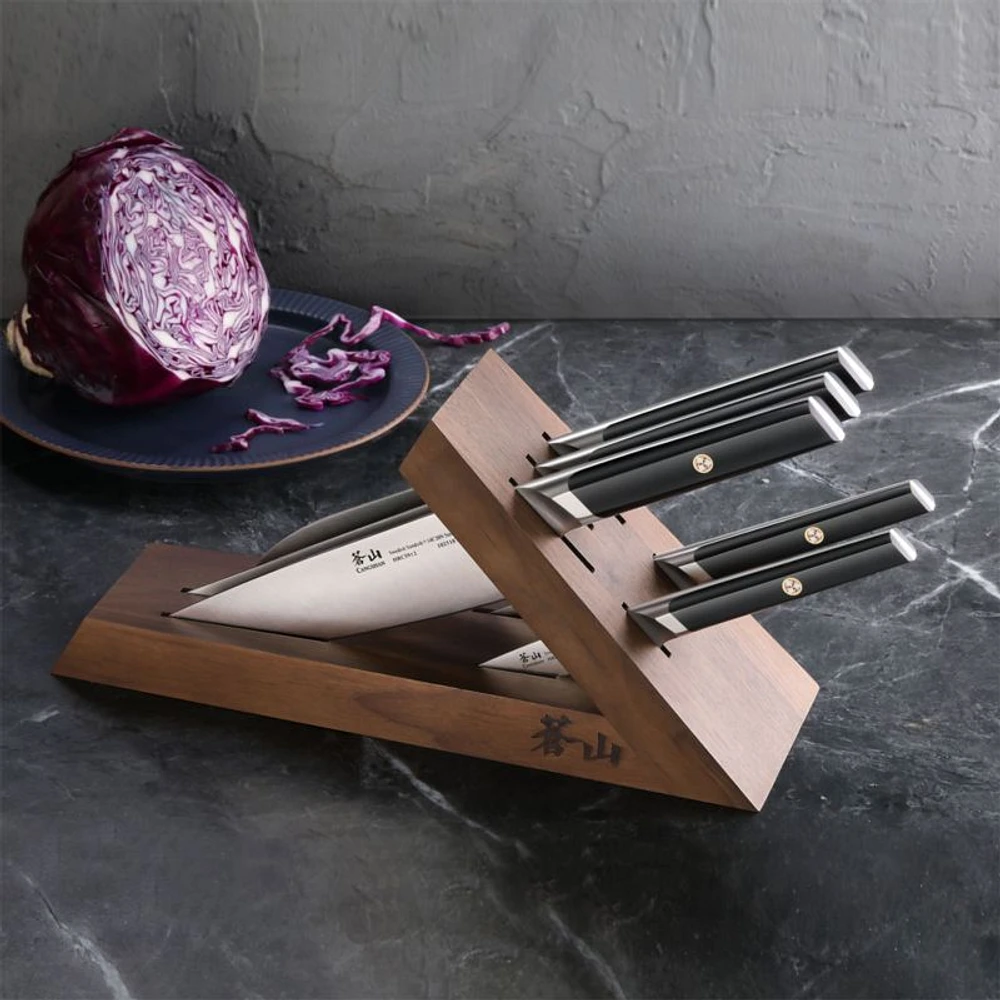 Cangshan Everest Black 6-Piece Tai Knife Block Set