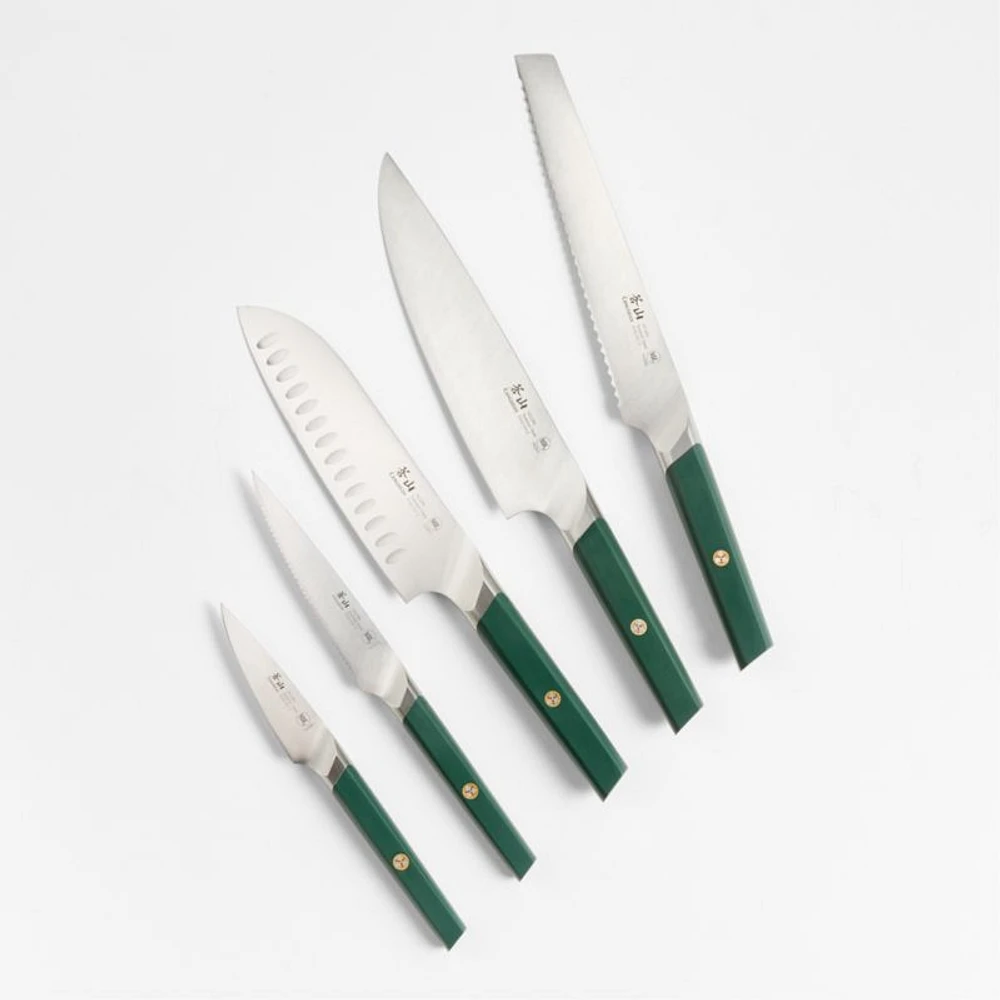 Cangshan Everest Cypress Green 6-Piece Knife Block Set
