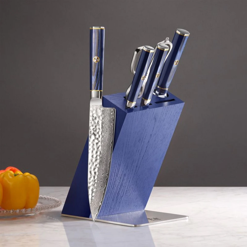 Cangshan ® Kita Blue 6-Piece HUA Knife Block Set Blue Block