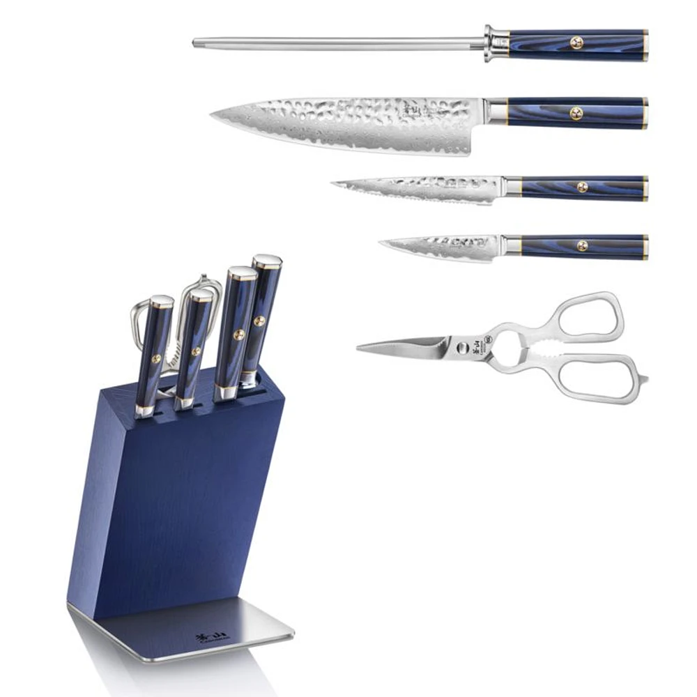 Cangshan ® Kita Blue 6-Piece HUA Knife Block Set Blue Block