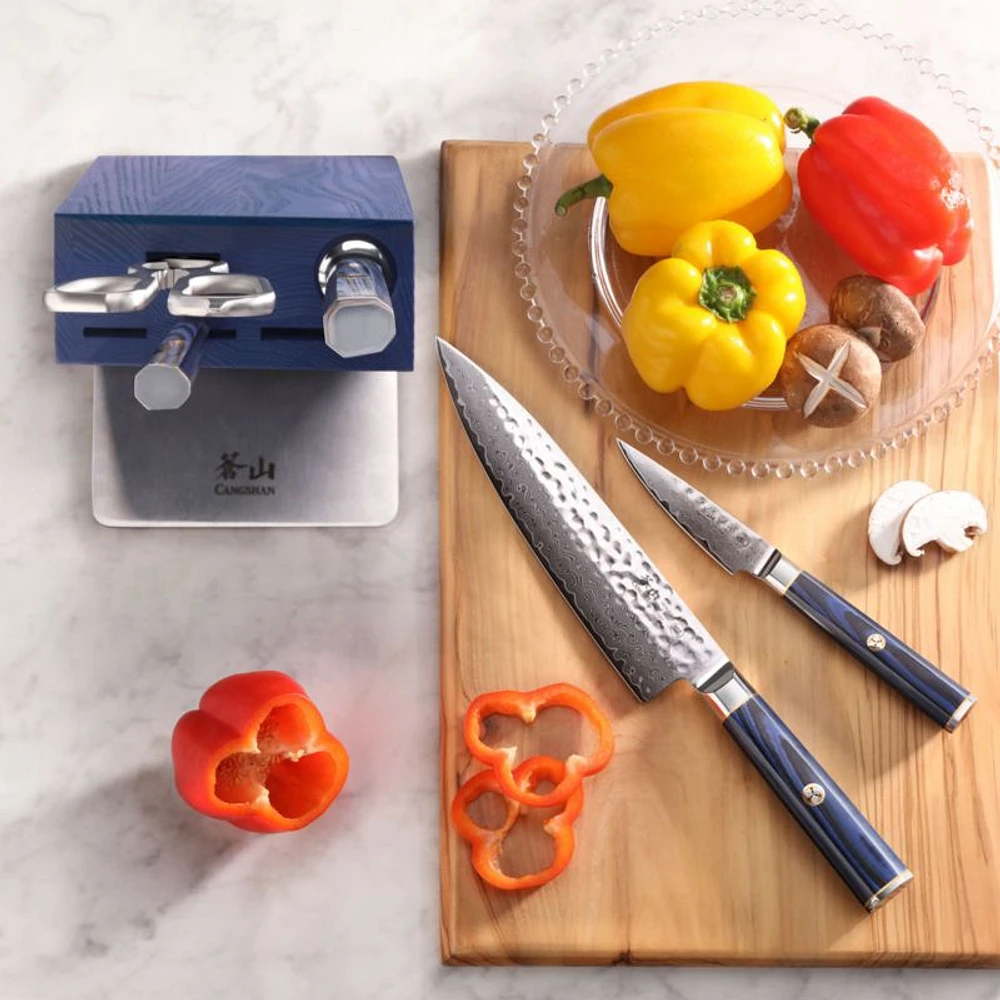 Cangshan ® Kita Blue 6-Piece HUA Knife Block Set Blue Block