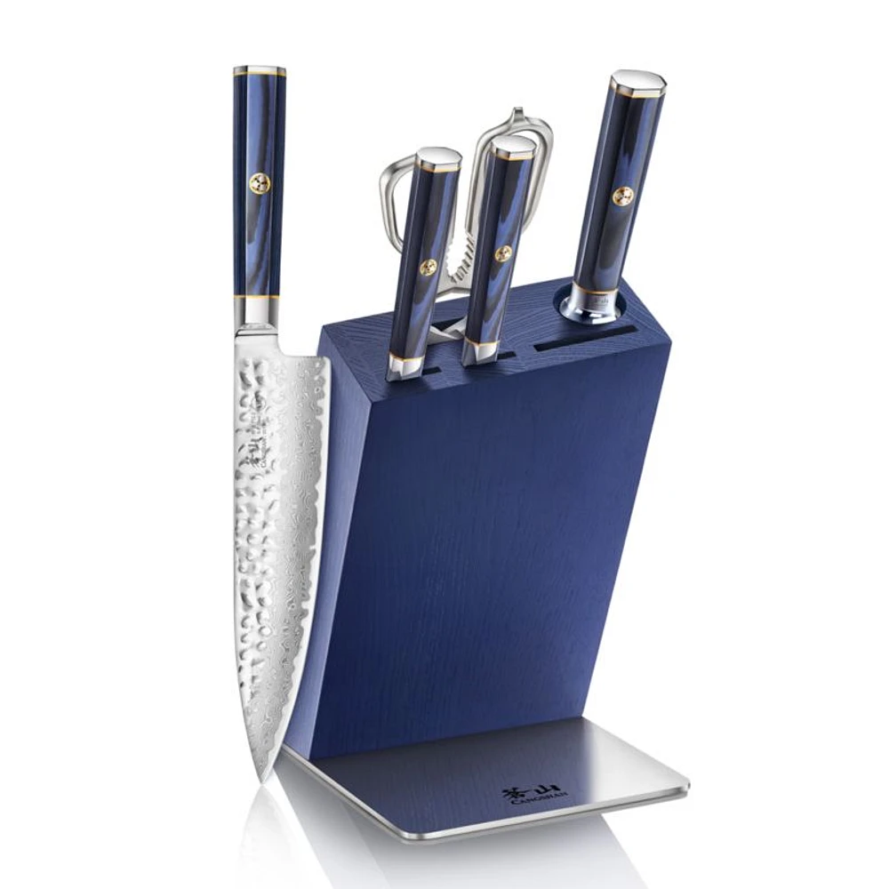 Cangshan ® Kita Blue 6-Piece HUA Knife Block Set Blue Block