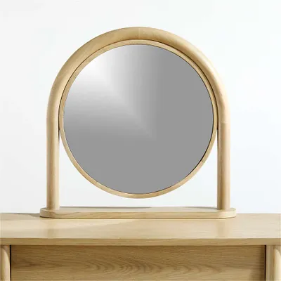 Canyon Natural Wood Desk Mirror by Leanne Ford