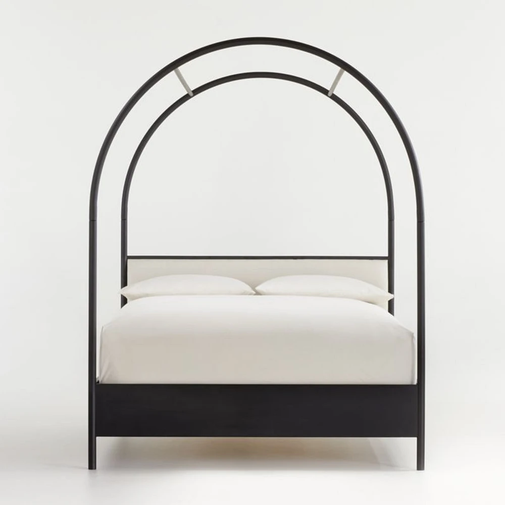 Canyon Queen Arched Canopy Bed with Upholstered Headboard by Leanne Ford