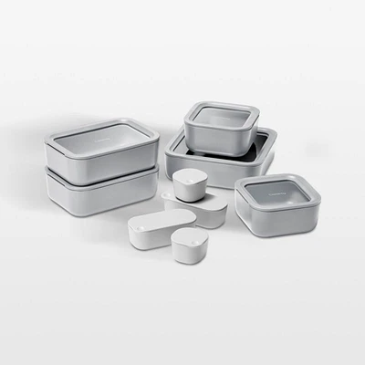 Caraway Gray 14-piece Glass Food Storage Set