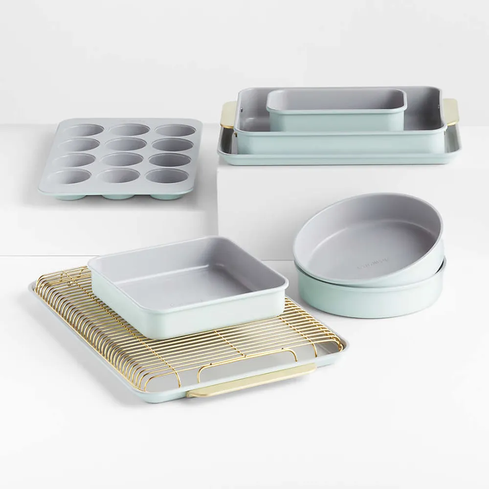 Caraway Home 7-Piece Silt Green Non-Stick Ceramic Cookware Set +