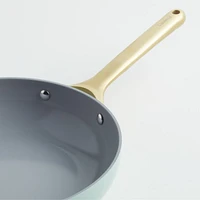 Caraway Silt Green Non-Stick Ceramic Fry Pan with Gold Hardware with Gold Hardware