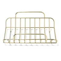 Caraway ® Cream Ceramic Non-Stick Roasting Pan with Rack & Gold Hardware