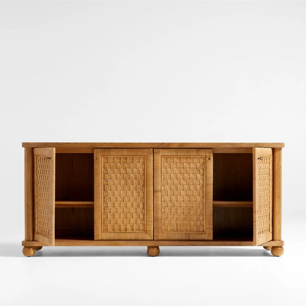 Carlyle 76" Wood Storage Media Console by Jake Arnold