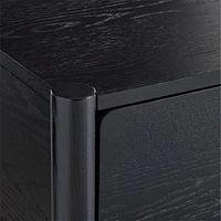 Casa Black Oak Wood 6-Drawer Dresser