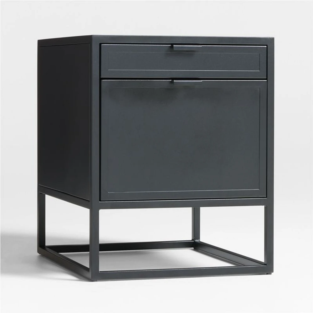 Casement 24" Black Metal 2-Drawer File Cabinet