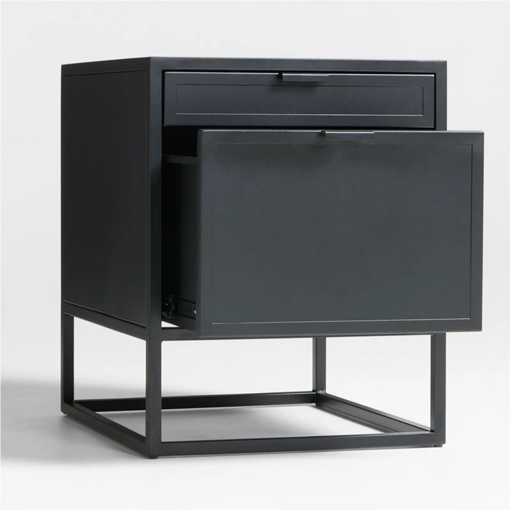 Casement 24" Black Metal 2-Drawer File Cabinet