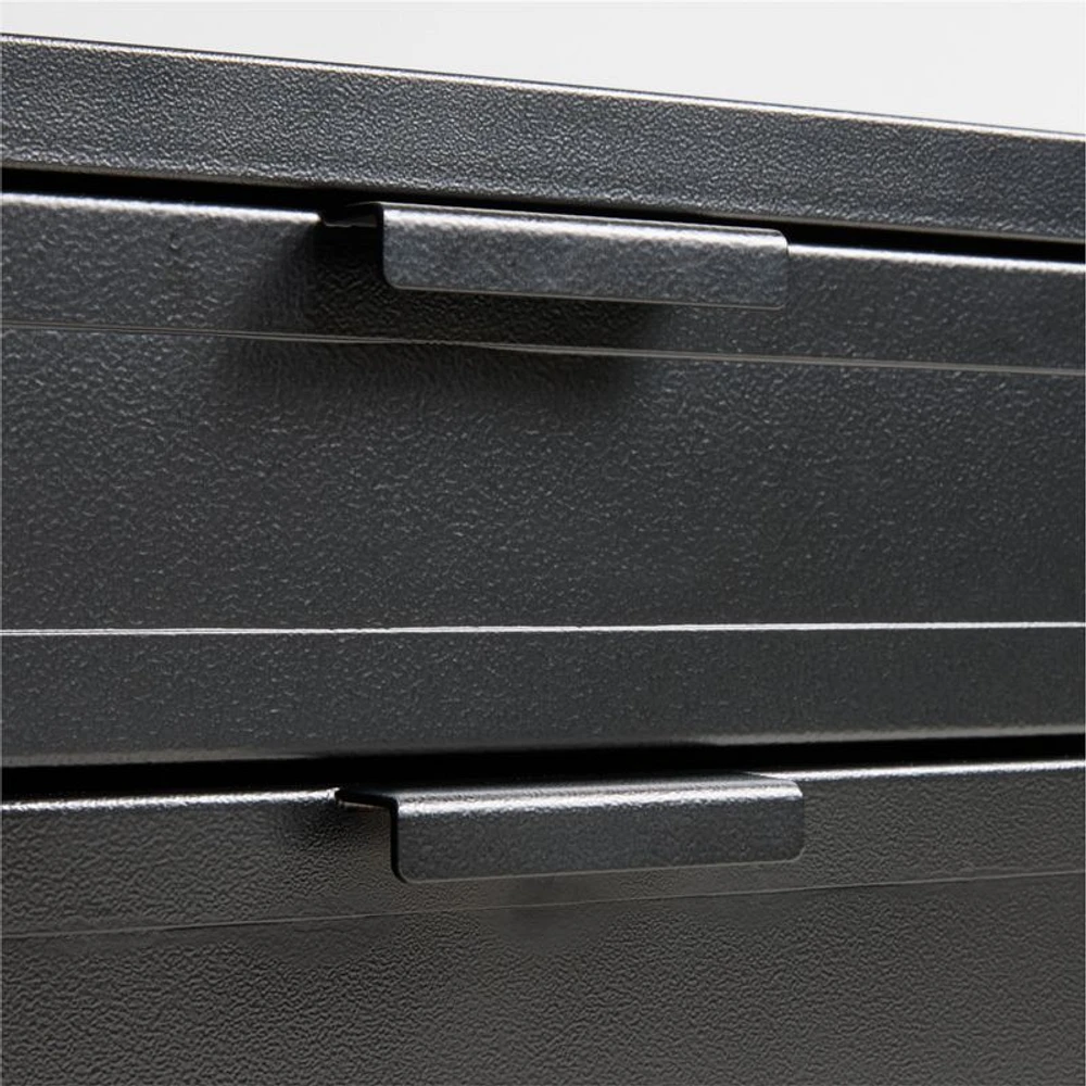 Casement 24" Black Metal 2-Drawer File Cabinet
