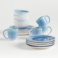 Caspian Blue Reactive Glaze Dinner Plate