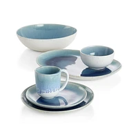 Caspian Blue Reactive Glaze Dinner Plate