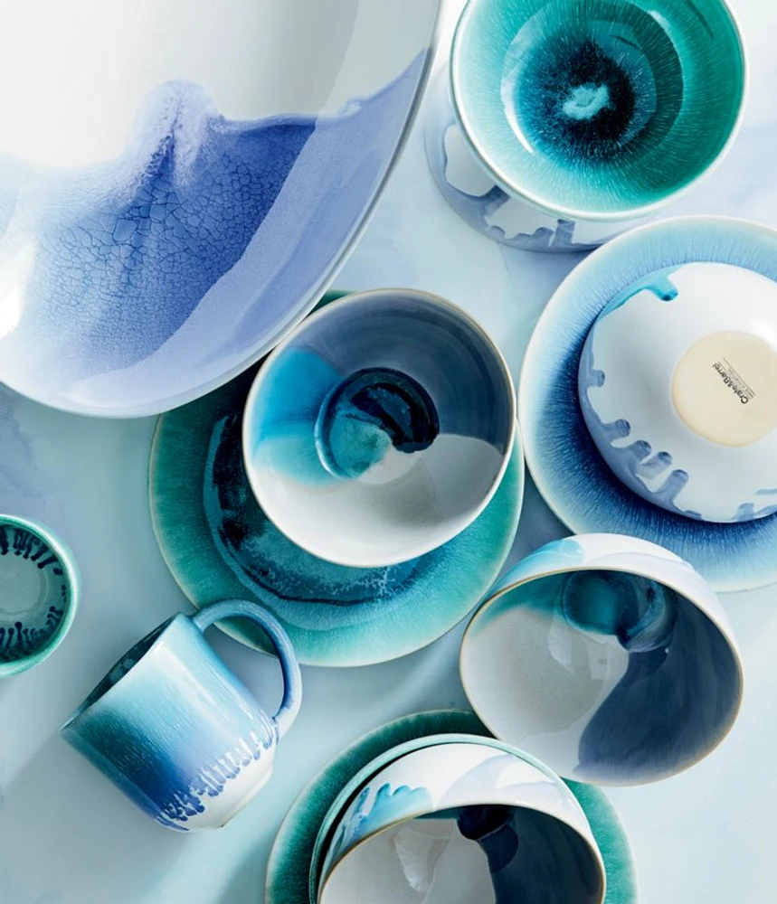 Caspian Blue Reactive Glaze Dinner Plate