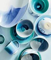 Caspian Blue Reactive Glaze Dinner Plate
