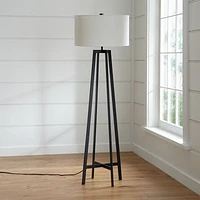 Castillo Black Floor Lamp 63"