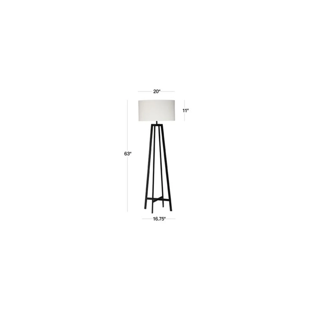 Castillo Black Floor Lamp 63"
