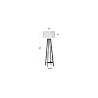 Castillo Black Floor Lamp 63"