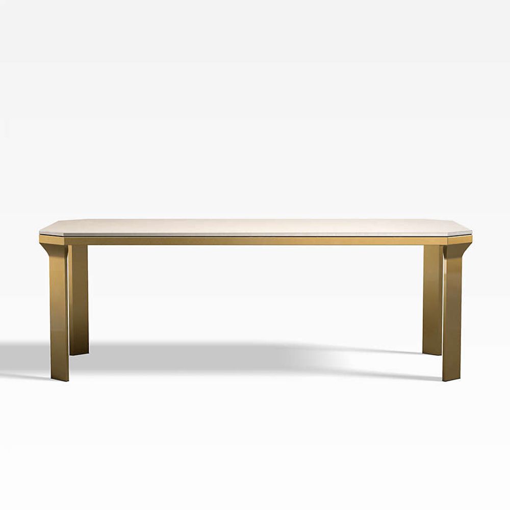 Nero Oval White Marble 36 Dining Table with Brass Base + Reviews