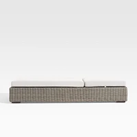 Abaco Resin Wicker Outdoor Chaise Lounge with Natural Sunbrella ® Cushion