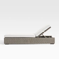 Abaco Resin Wicker Outdoor Chaise Lounge with Natural Sunbrella ® Cushion