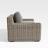 Abaco 83" Resin Wicker Outdoor Sofa with Graphite Sunbrella ® Cushions