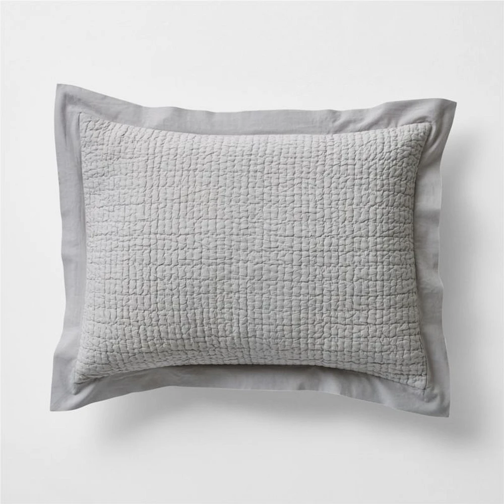 Celeste Grey Organic Cotton Standard Sham