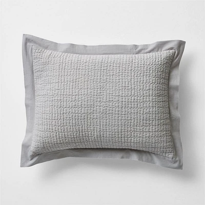 Celeste Grey Organic Cotton Standard Sham