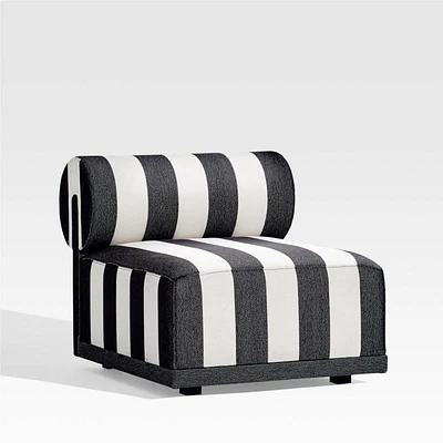 Cerca Striped Armless Outdoor Lounge Chair