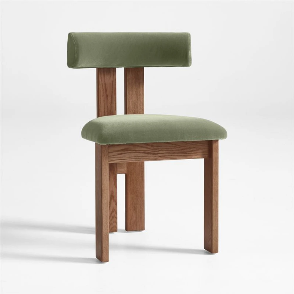 Ceremonie Green Mohair Dining Chair by Athena Calderone