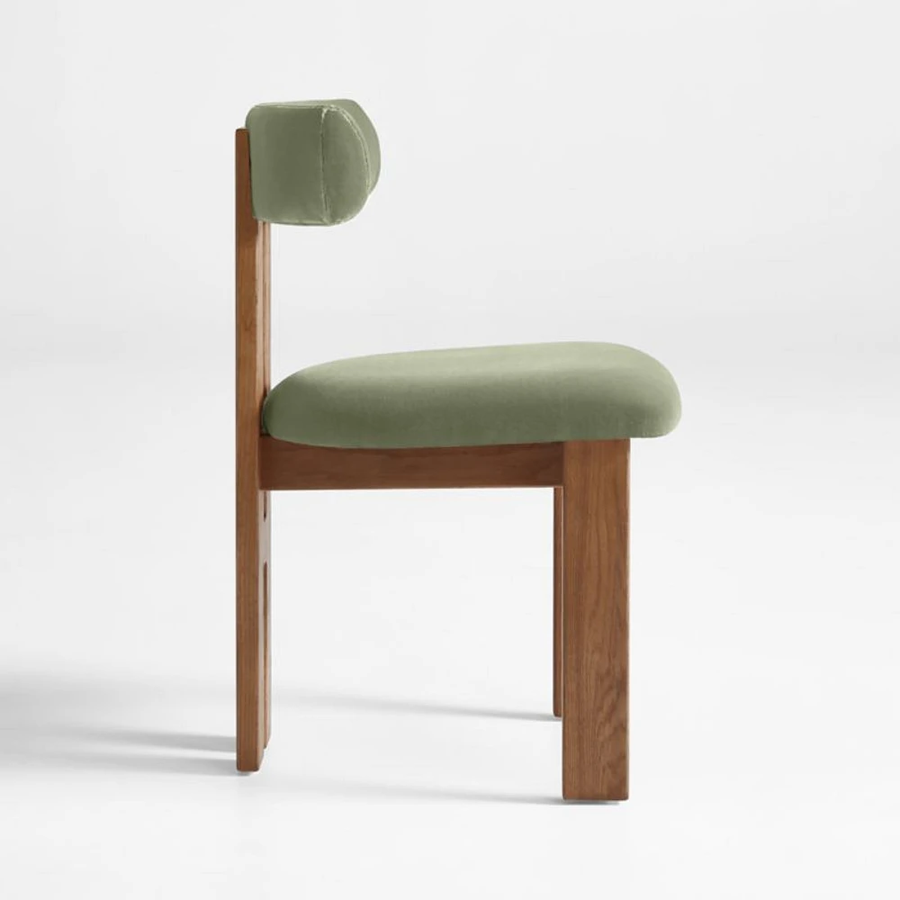 Ceremonie Green Mohair Dining Chair by Athena Calderone